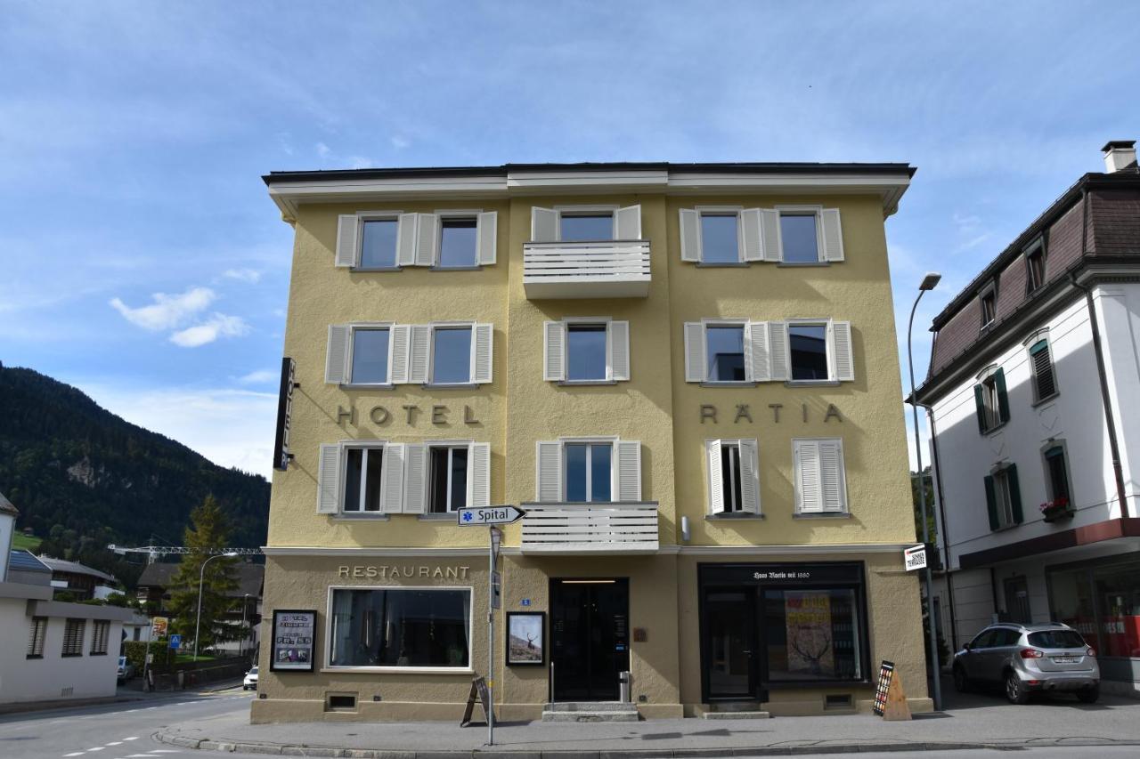 Hotel Raetia Ilanz/Glion Bagian luar foto